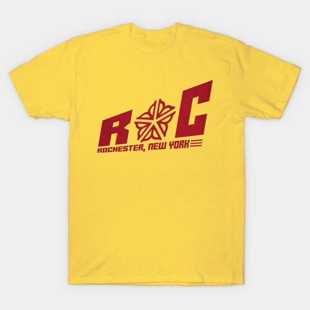 Officially Licensed Rochester Block Logo T-Shirt by patrickkingart